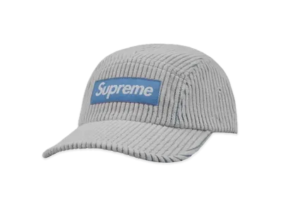 Supreme 2-Tone Corduroy Camp Cap "White"