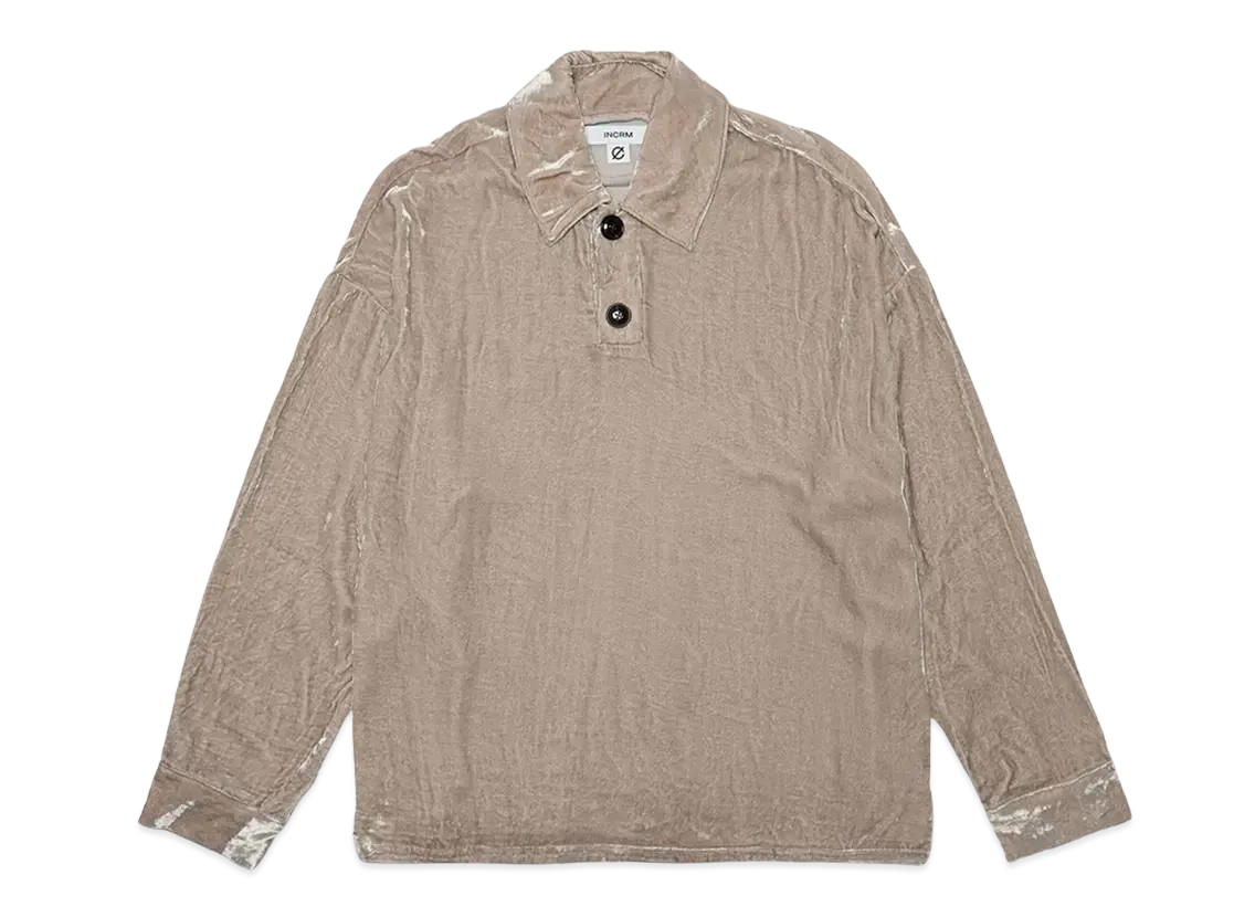 INCRM L/S POLO SHIRT "GREY"