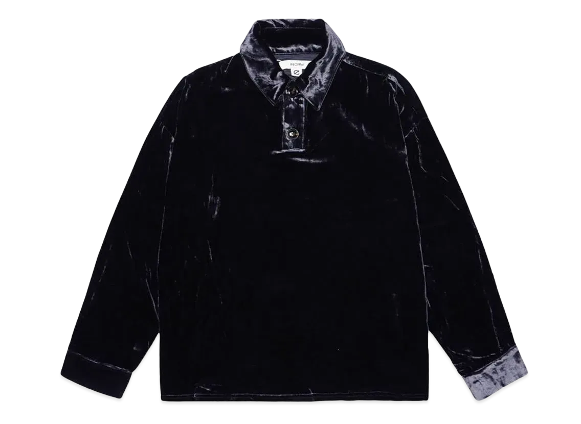 INCRM L/S POLO SHIRT "DARK NAVY"