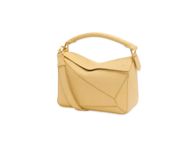 LOEWE Small Puzzle Bag In Soft Grained Calfskin "Dark Butter"