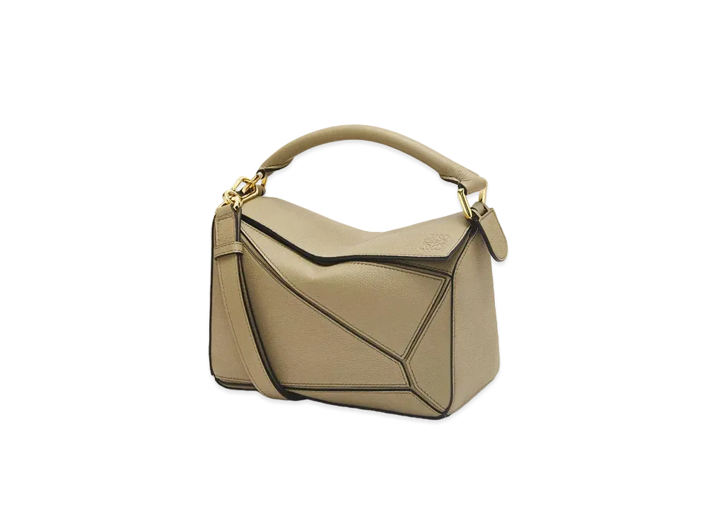 LOEWE Small Puzzle Bag In Soft Grained Calfskin "Artichoke Green"