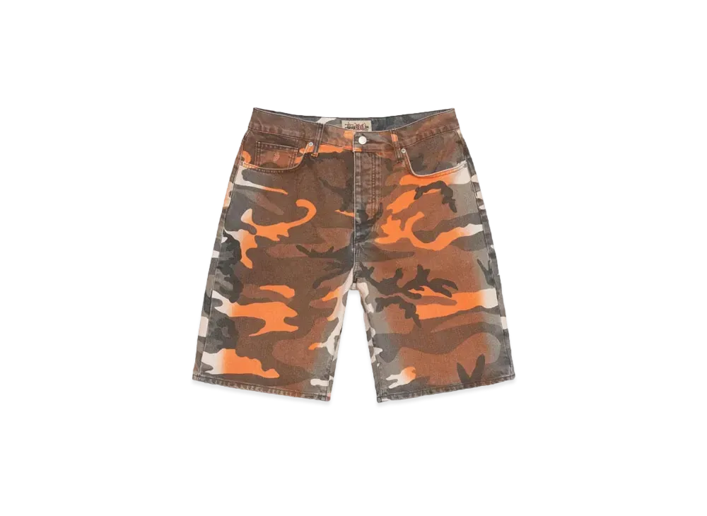 Stussy Spray Dye Big Ol' Shorts "Orange Camo"