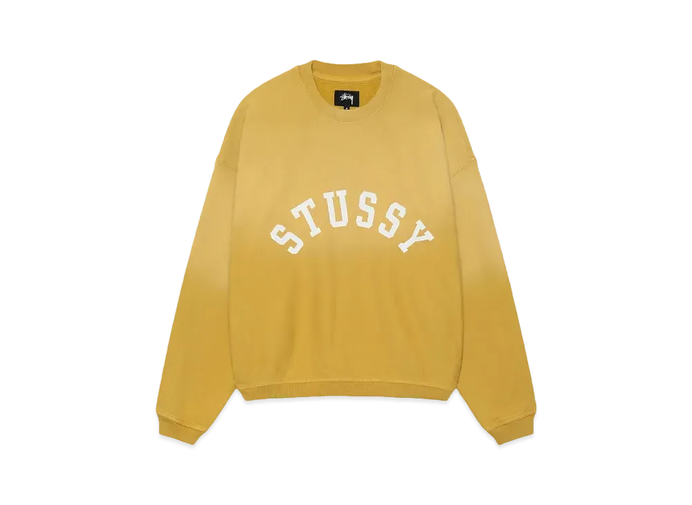 Stussy Sun Faded Oversized Crew "Yellow"