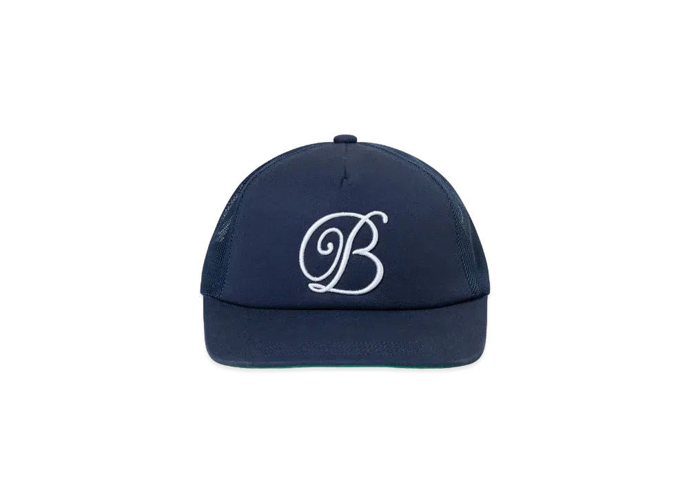 Black Eye Patch B Emblem Mesh Cap "Red"