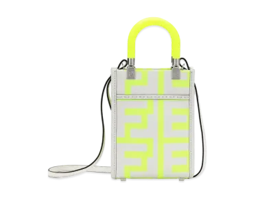 FENDI by MARC JACOBS Mini Sunshine Shopper Leather Mini Bag "White"