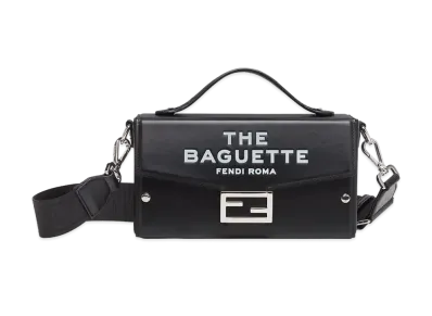 FENDI by MARC JACOBS Soft Trunk Baguette Leather Bag "Black"