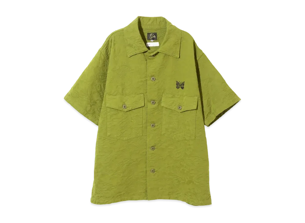Needles x ts(s) S/S Fatigue Shirt - Paisley Jacquard "Olive"