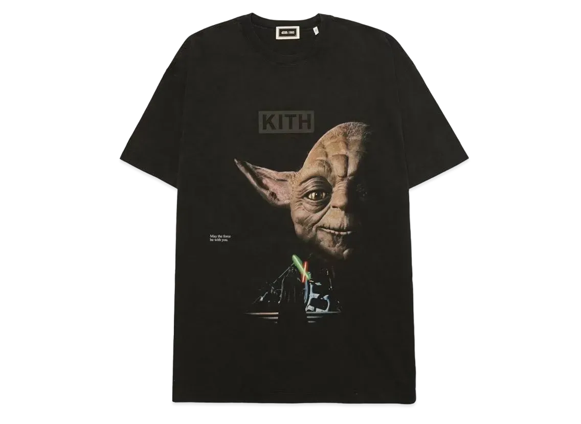 Kith x STAR WARS Yoda Vintage Tee "Black"