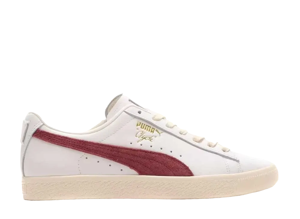 Puma Clyde Base "White/Burgundy"