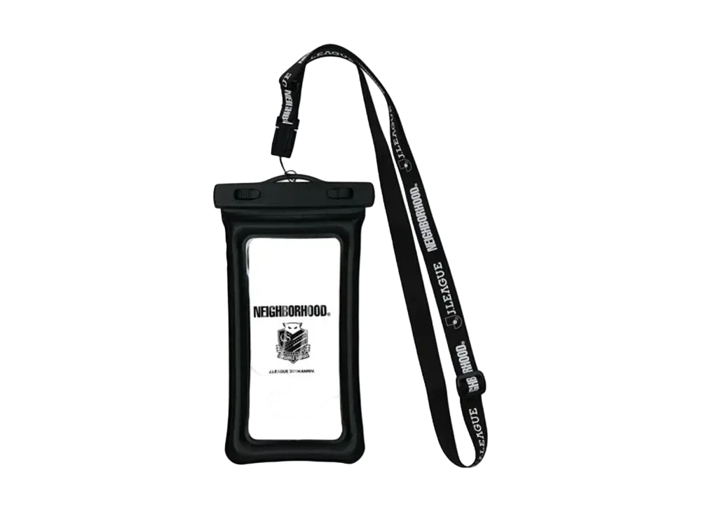 NEIGHBORHOOD x Hokkaido Consadole Sapporo Collab Pass & Smartphone Case with Neck Strap (Waterproof) "Black"
