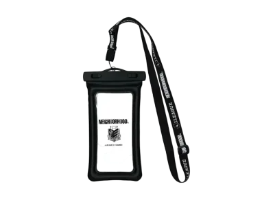 NEIGHBORHOOD x Hokkaido Consadole Sapporo Collab Pass & Smartphone Case with Neck Strap (Waterproof) "Black"