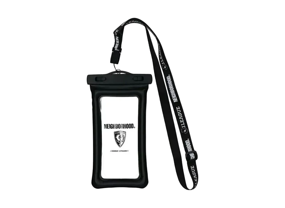 NEIGHBORHOOD x Kyoto Sanga F.C. Collab Pass & Smartphone Case with Neck Strap (Waterproof) "Black"