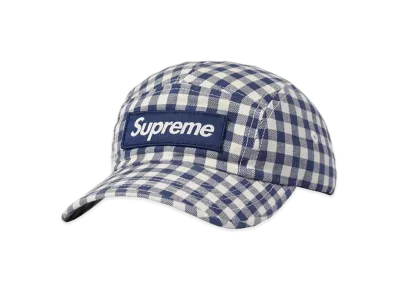 Supreme Gingham Camp Cap "Navy"