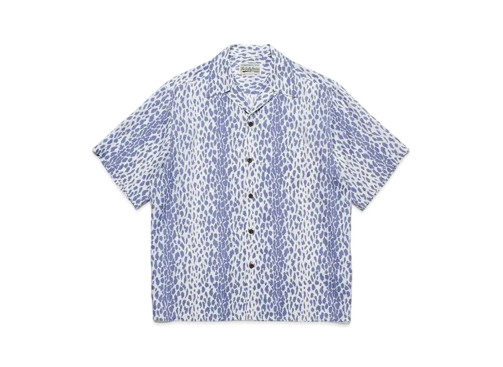 トップス WACKO MARIA / LEOPARD OPEN COLLAR SHIRT WACKO MARIA/LEOPARD OPEN COLLAR SHIRT（WHITE）［レオパード