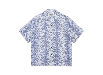 WACKO MARIA Leopard Open Collar Shirt "Purple"