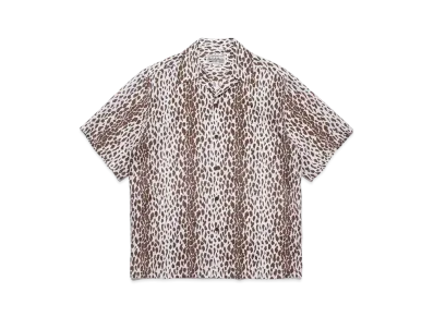 WACKO MARIA Leopard Open Collar Shirt "Brown"