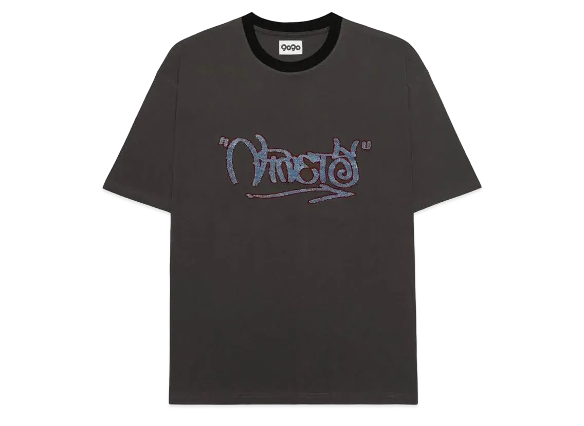 9090 Tagging Logo Tee "Charcoal Black"
