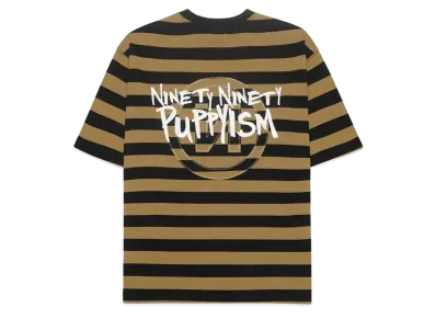 9090 PUPPYISM Stripe Tee "Beige x Black"