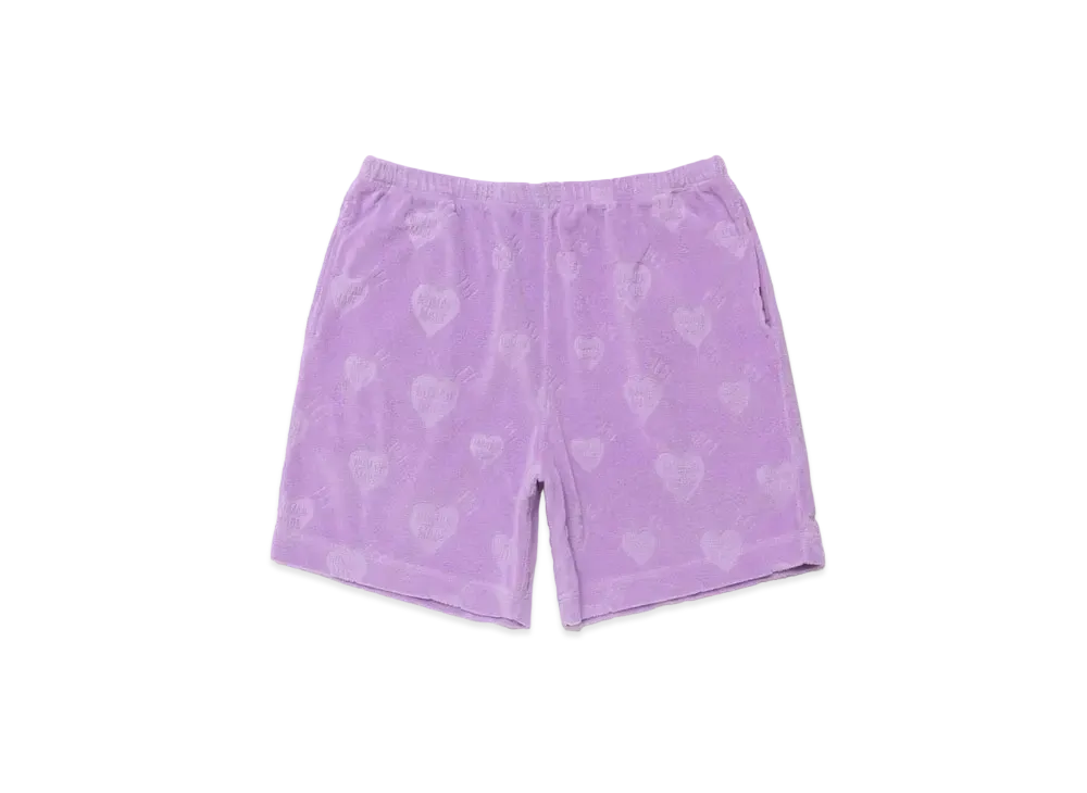 HUMAN MADE Heart Pile Shorts "Purple"