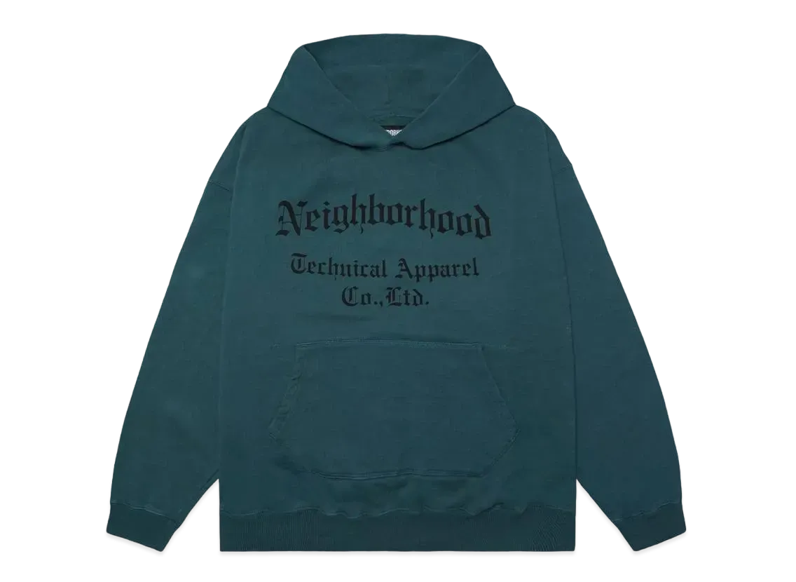 NEIGHBORHOOD Sulfur Dye-S Hooded LS . CO "Green"
