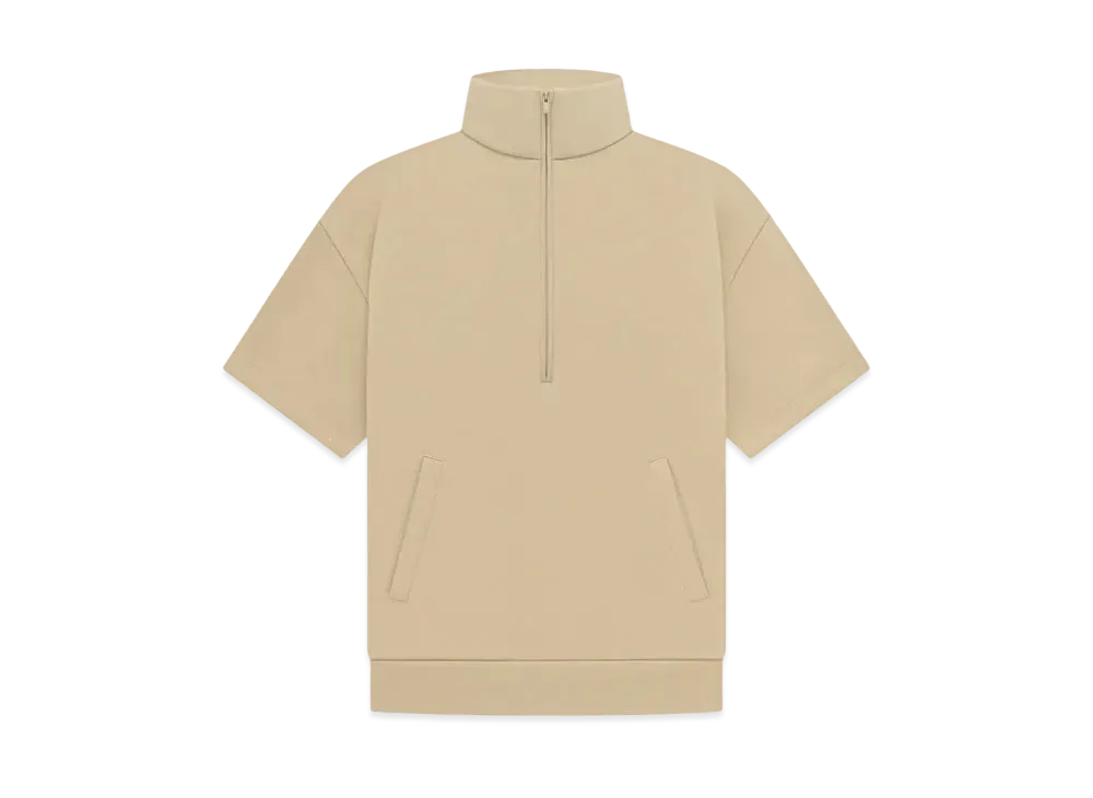 FEAR OF GOD ESSENTIALS Halfzip 3/4 Sleeve Shirt "Sand"