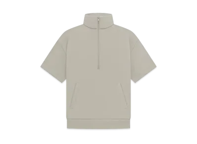 FEAR OF GOD ESSENTIALS Halfzip 3/4 Sleeve Shirt "Seal"