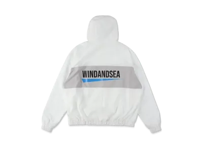 WIND AND SEA Recycled Fishing Net Nylon Zip Jacket "White"