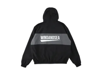 WIND AND SEA Recycled Fishing Net Nylon Zip Jacket "Black"