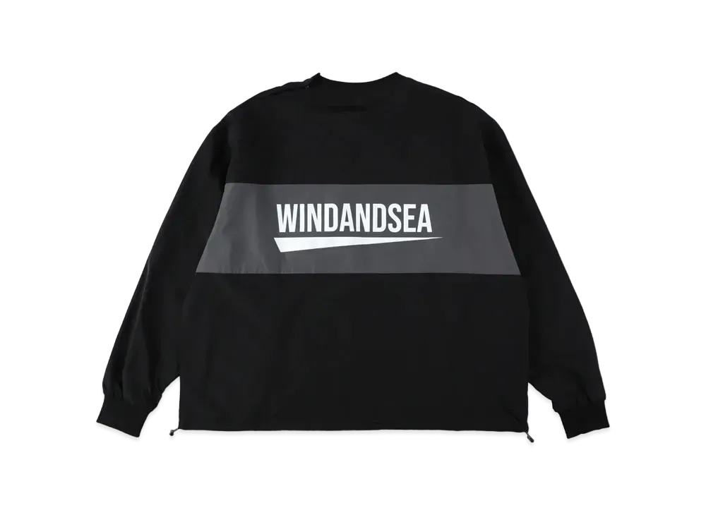 WIND AND SEA Recycled Fishing Net Nylon Crew Neck Pullover Shirt "Black"