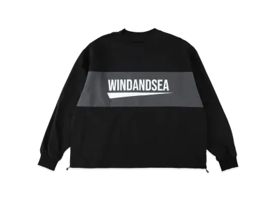 WIND AND SEA Recycled Fishing Net Nylon Crew Neck Pullover Shirt "Black"