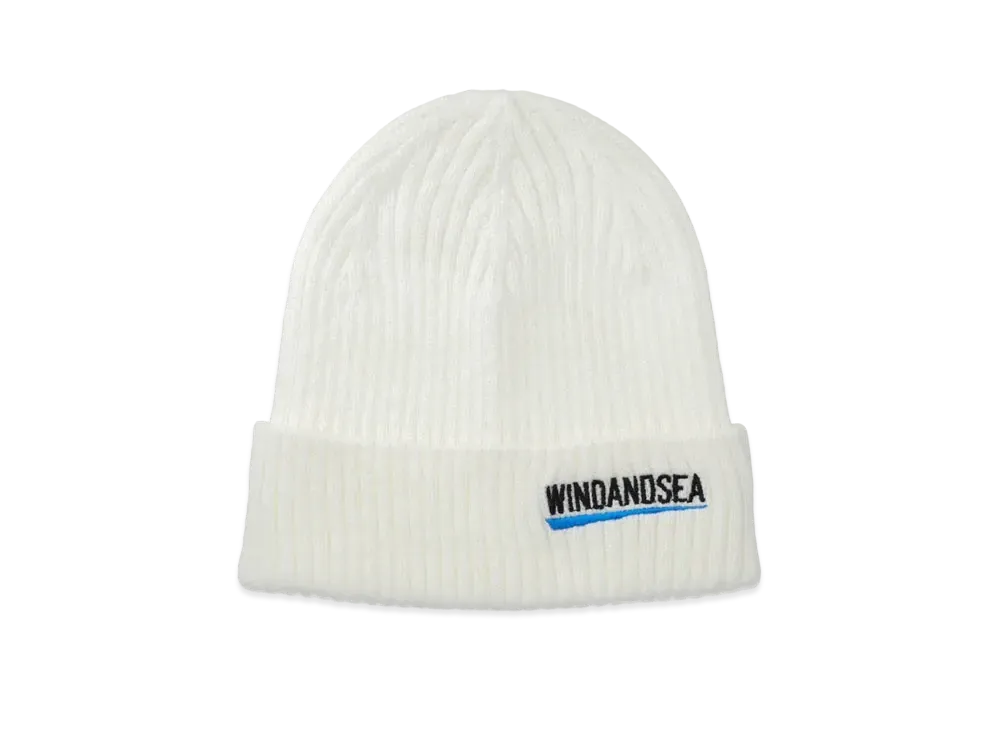 WIND AND SEA Recycled Fishing Net Nylon Beanie "White"
