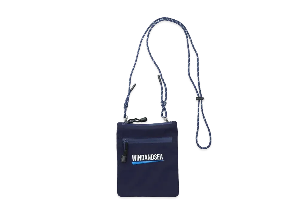 WIND AND SEA Recycled Fishing Net Nylon Sacoshe "Navy"