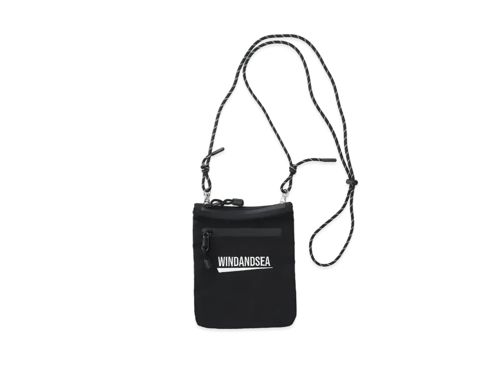 WIND AND SEA Recycled Fishing Net Nylon Sacoshe "Black"