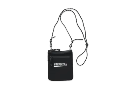 WIND AND SEA Recycled Fishing Net Nylon Sacoshe "Black"