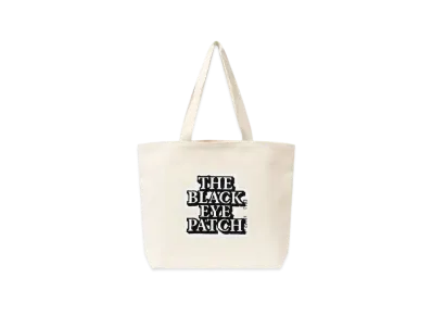 Black Eye Patch OG Label Tote Bag Large "White"