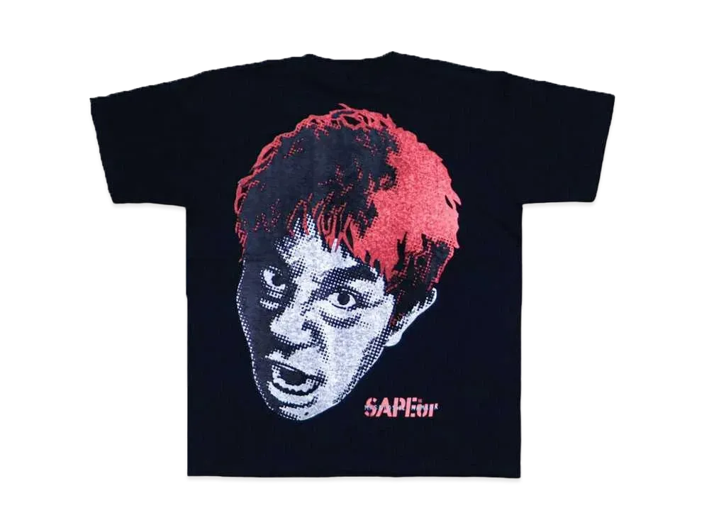 サプール x 浜田雅功 コーラルピンク S/S Tシャツ "ブラック"