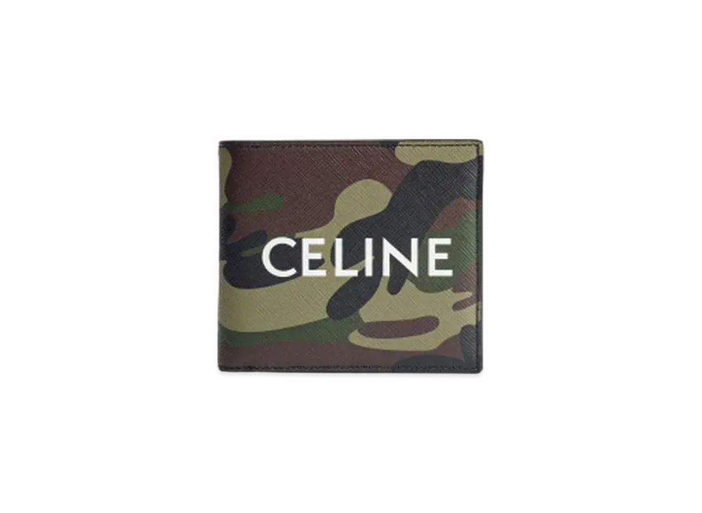 CELINE Bi-Fold Wallet With Coin In Calfskin "Khaki"