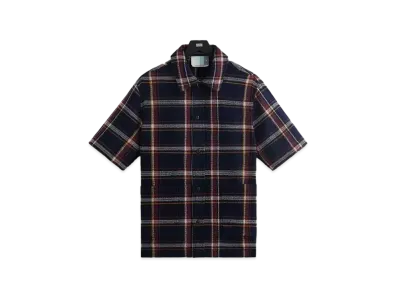 Kith Shadow Plaid Boxy Collared Overshirt "Nocturnal"