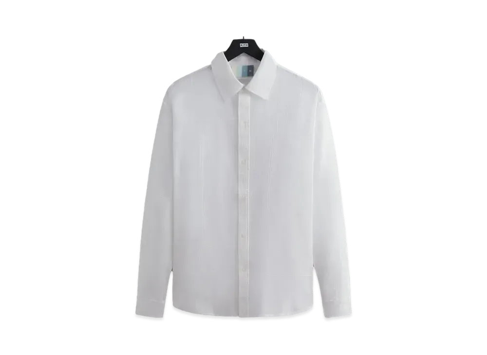 Kith Mixed Dobby Apollo L/S Shirt "White"