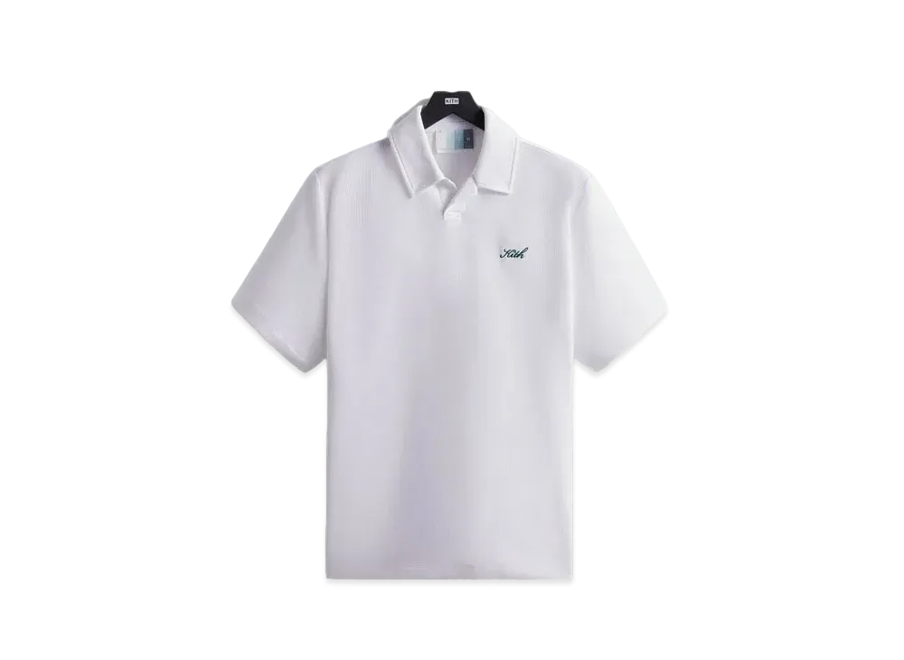 Kith Micro Waffle Drew Polo "White"