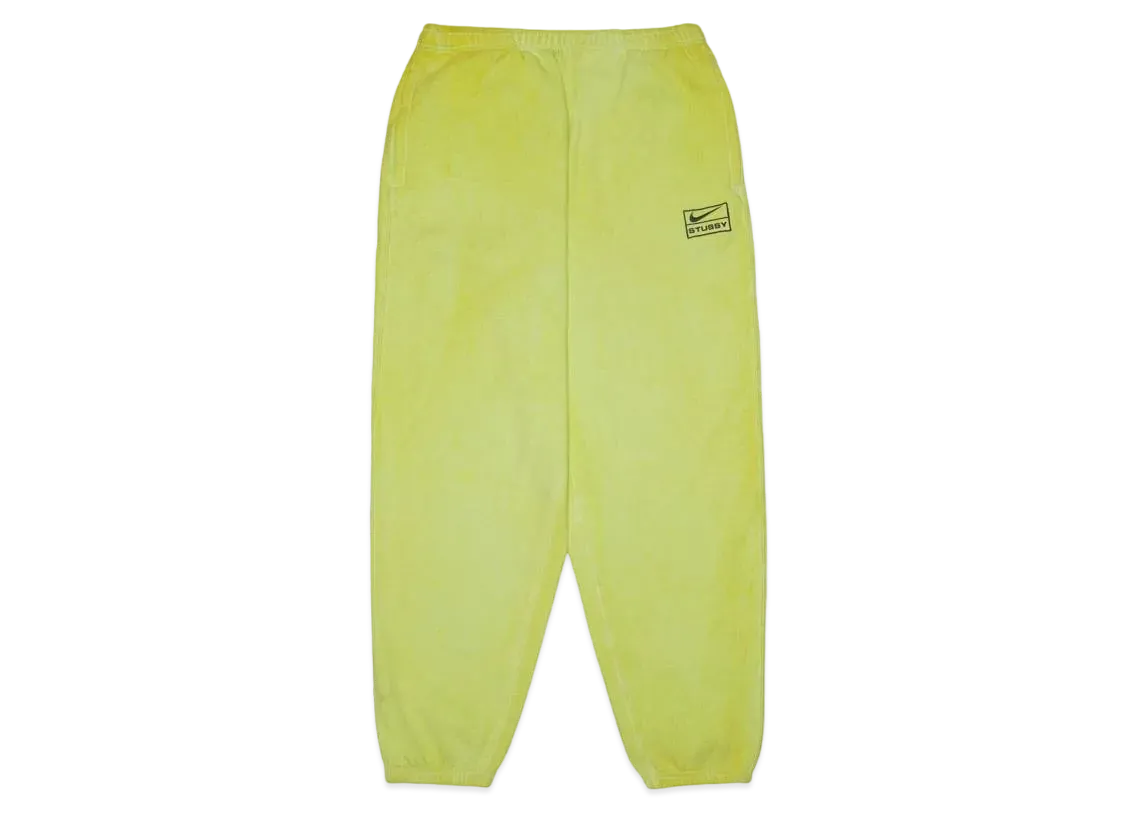 ナイキ × ステューシー NRG ウォッシュド フリース パンツ (USサイズ) "イエロー" DM1024-702