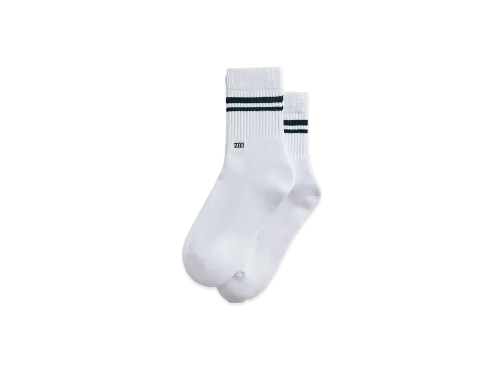 Kith Summer Stripe Mid-Length Sock "White"