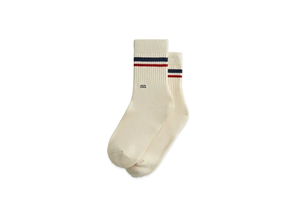 Kith Summer Stripe Mid-Length Sock "Waffle"