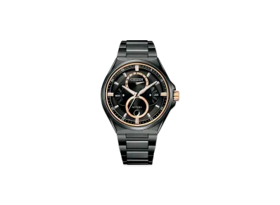 CITIZEN ATTESA ACT Line Black Titanium Series/Triple Calendar Moon Phase BU0065-64E