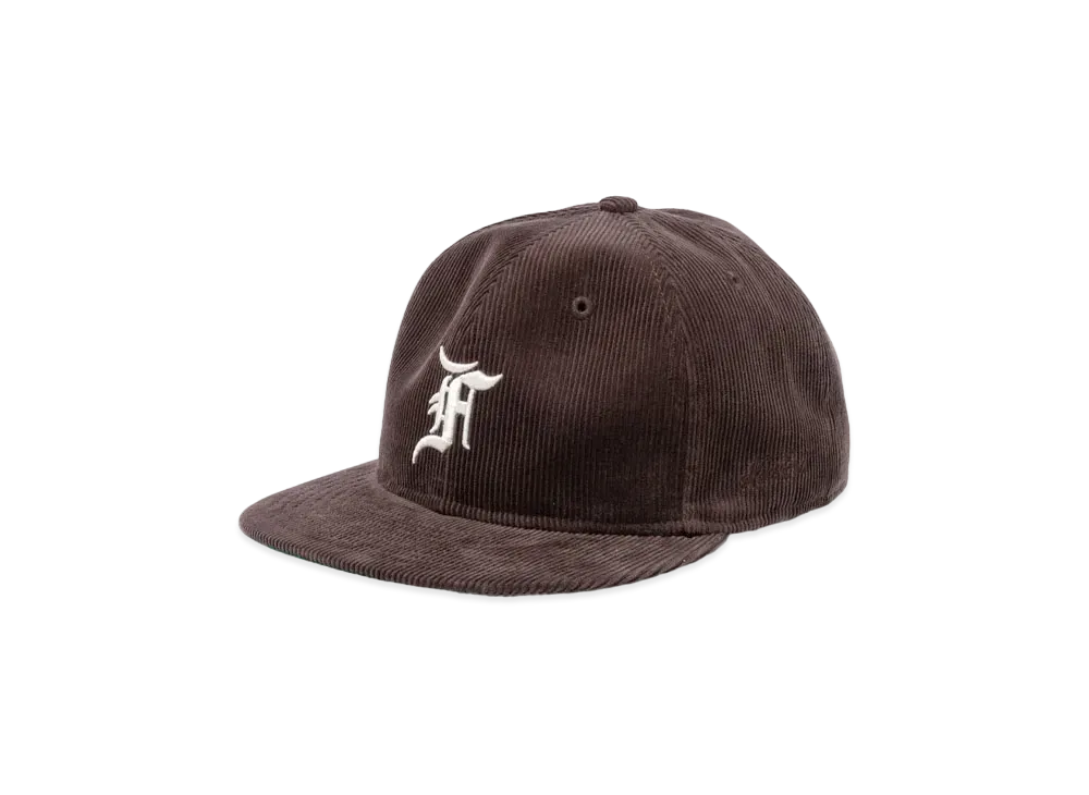 NEW ERA x FEAR OF GOD ESSENTIALS 59Fifty Corduroy F Logo Walnut Kelly Green Undervisor "Walnut"