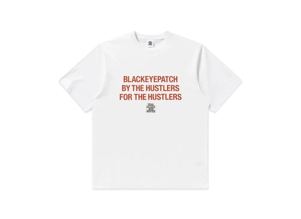 Black Eye Patch Hustler's Statement Tee "White"