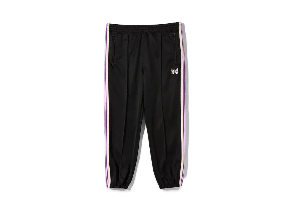 Needles for NEPENTHES Zipped Track Pant - Poly Smooth "Black"