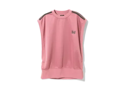 Needles for NEPENTHES WOMAN Sleeveless Track Tee - Poly Smooth "Smoke Pink"
