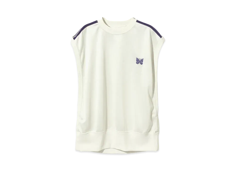 Needles for NEPENTHES WOMAN Sleeveless Track Tee - Poly Smooth "Ivory"