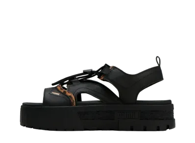Puma Women's Mayze Race SP Leopard Sandal "Puma Black/Dusty Tan"